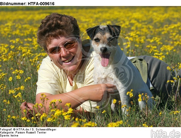 Frau und Parson Russell Terrier / woman and PRT / HTFA-009616