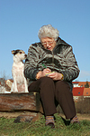 Frau mit Parson Russell Terrier / woman with PRT