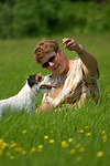 Frau mit Parson Russell Terrier / woman with PRT