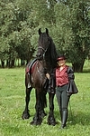 Frau mit Friese / woman and friesian horse