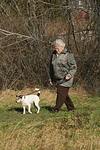 Frau mit Parson Russell Terrier / woman with PRT