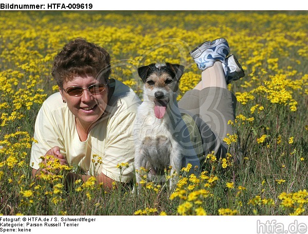 Frau und Parson Russell Terrier / woman and PRT / HTFA-009619